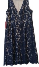 Vince Camuto Womens Nwt Lined Sleeveless A Line Midi Dress  SZ 6 Lacy Formal 