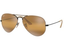 LIMITED EDITION Ray-Ban RB3025 Aviator  Metal Sunglasses Black Frame Brown Lens