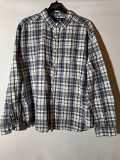 Mens Nautica Long Sleeve Button Down Cotton Plaid Dress Shirt Size XL