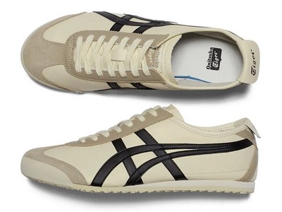 Onitsuka Tiger Mexico 66 IVORY BLACK 1183C102-752 Men's Size Auth
