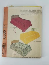 McCalls 8686 Basic Bed Covers Twin Full Sizes Vintage Sewing Pattern Uncut