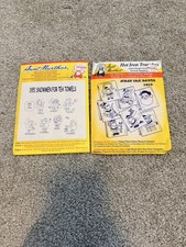 Lot Vintage Aunt Martha  s Hot Iron Transfers Snowmen 3951 Jolly Ole Santa 3859