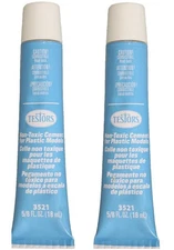 Lot of 2 ~ TESTORS NON TOXIC CEMENT GLUE FOR PLASTIC MODELS .625 oz each 3521