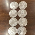U.S. Mint American Silver Eagle Lot of 8 1 oz .999 Silver Business Uncertified