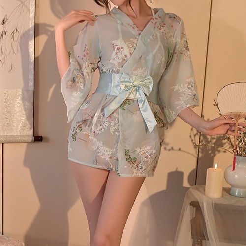For Home Use Japanese Style Kimono Japanese Lingerie Home Sleep All Seasons - Picture 5 of 28