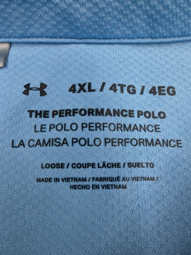 Under Armour Polo Shirt Mens 4XL Blue The Performance Polo Golf Preppy Stretch - Picture 2 of 12