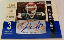 2008 SAGE HIT Blue Rookie Auto Danny Woodhead #A3 *Crease on Back*