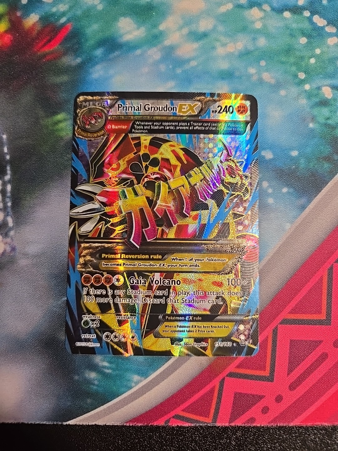 Primal Groudon EX 151/160 Primal Clash (NM/NM-) Pokémon TCG