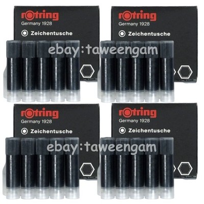 Rotring Ink Cartridge Refill Black Isograph Pen Technical Drawing Paper 4 Boxes.