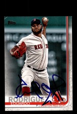 Signed Baseball Card Auto Eduardo Rodriguez 2019 Topps #461 Boston Red Sox