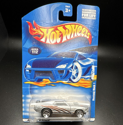 Hot Wheels Ford Mustang Mach 1 2001 1:64 Silver Black Orange Diecast Unopened
