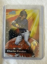 Charlie Condon Meteoric Rise Orange Refractor /25 2025 Bowman Chrome Rockies SSP
