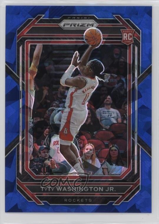 2022-23 Panini Prizm Blue Ice Prizm /125 TyTy Washington Jr #243 Rookie RC 06gz