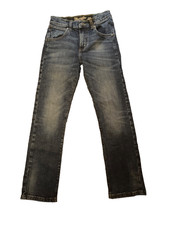 Wrangler Retro Boys Slim Straight Jeans Size 12 Adjustable Waist Medium Wash
