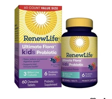Renew Life Kids Probiotic Gummies, Supports Digestive & Immune Health, Prebiotic