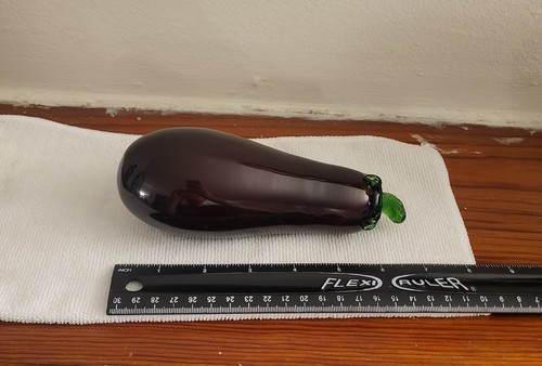 Handblown Glass Eggplant (7 in) - Picture 6 of 6