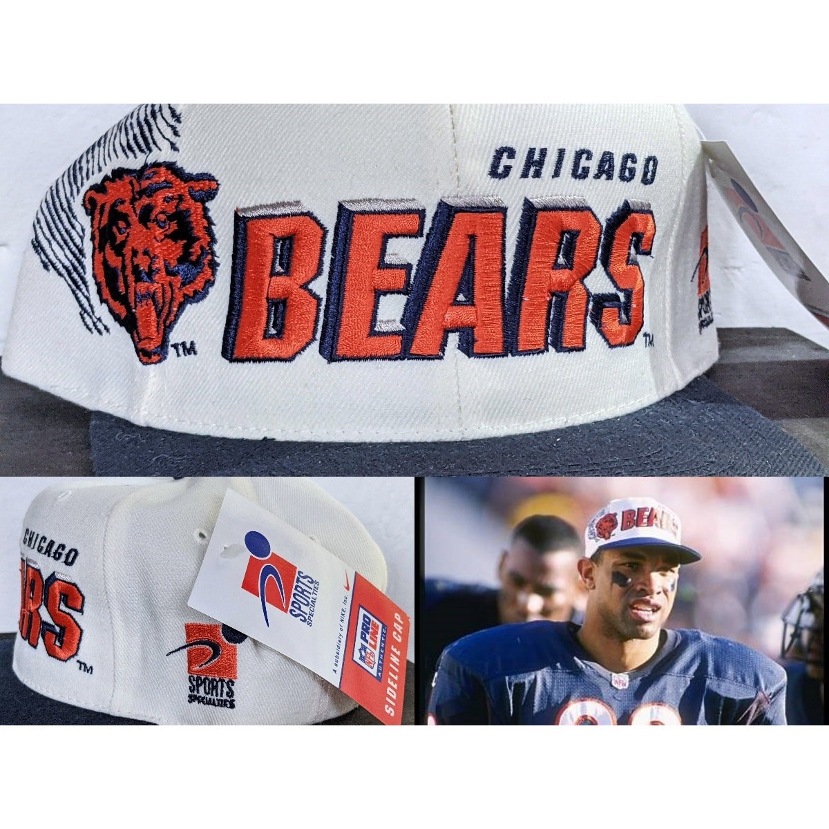 90's NBA NFL キャップ 3点セット NEW Chicago Bears 90s Sports Specialties SHADOW snapback hat NFL