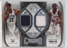 2009-10 SP Game Used Combo Materials 98/499 Rudy Gay Richard Hamilton #CM-HG 4f5