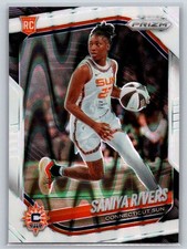 2025 Panini Prizm WNBA #131 Saniya Rivers White Seismic Prizms Basketball