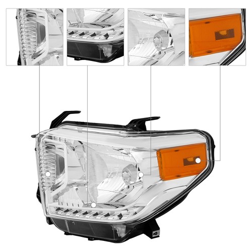 Headlight For 2014-2017 Toyota Tundra Limited SR SR5 Models Left Driver Side - Picture 8 of 16
