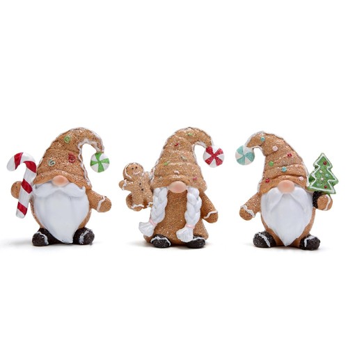 3 Set of Christmas Gingerbread Man Elf Trio Tomte Swedish Scandinavian Gnomes...