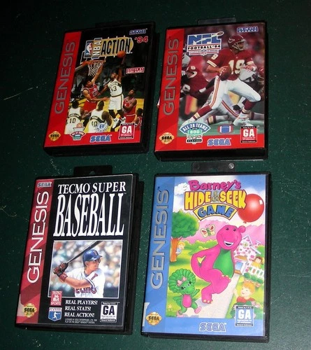 lot of 4 SEGA Genesis video game Cartridges vintage 1994 sports kids