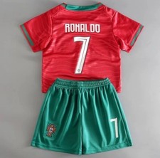 Youth Sizes/ Ronaldo 7 Portugal 2026 Home Jersey Set size 2-11Y