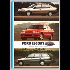 Vintage Ford Escort Postcard Unposted Car Advertising Scenic Collectible View