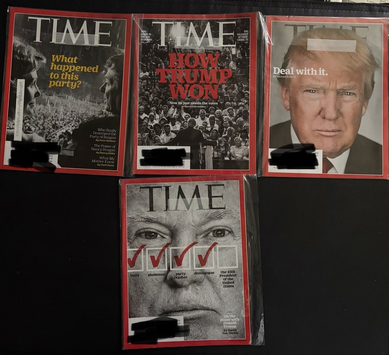TIME Magazine Lot of 4 Nov/Dec 2016 Donald Trump Covers Politics Illustrated