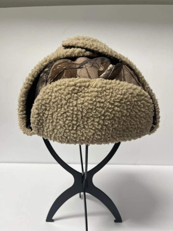 Sombrero de trampero para hombre árbol real madera dura camuflaje forrado de vellón Foto 4 de 4