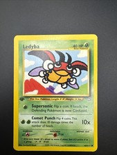 Pokemon TCG 1st Edition Ledyba Card 63/111 LP Condition