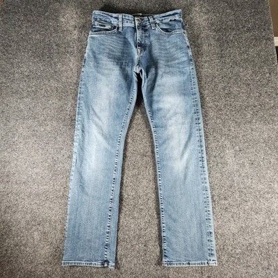 Mavi Black Premium Denim Jeans Mens 30x30 Straight Med. Wash Stretch