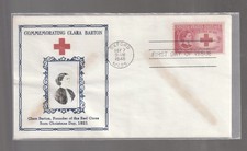 1948 US OXFORD, MASS COVER CLARA BARTON FOUNDER OF THE RED CROSS FDC