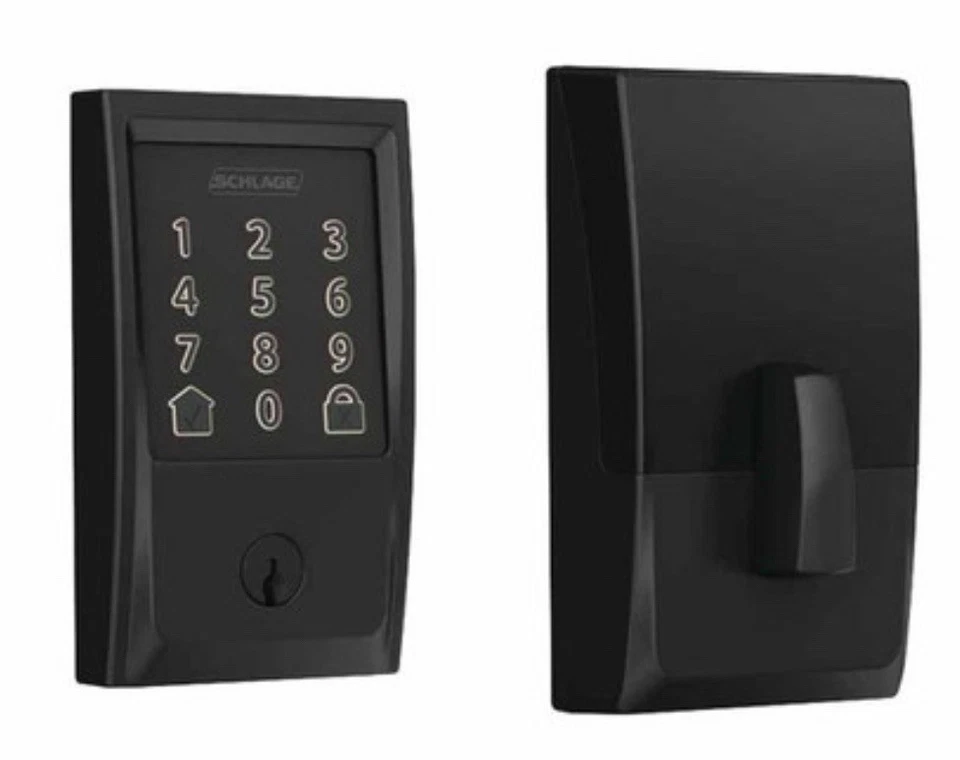 Schlage Encode Smart Wi-Fi Deadbolt Century Trim Matte Black BE489WB CEN 622 C - Image 2 of 2
