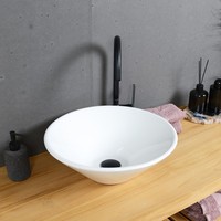 Keramik Aufsatzwaschbecken Weiß GläNzend Rund Waschbecken Bad Wohnfreuden