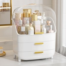3-Tier Skincare Makeup Organizer with Drawers and Lid for Vanity and Bathroom...