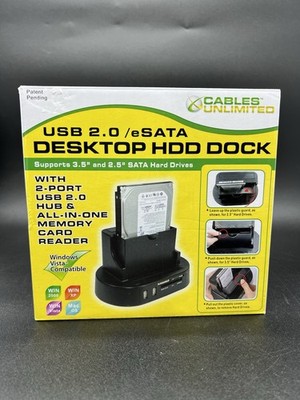 Cables Unlimited Desktop HDD Dock USB-2155 USB 2.0 + eSATA SATA