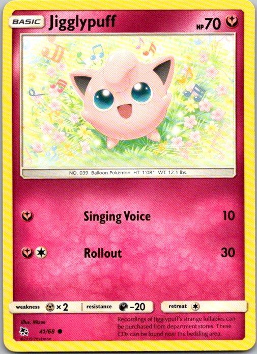 Jigglypuff Common Hidden Fates 41/68 NM