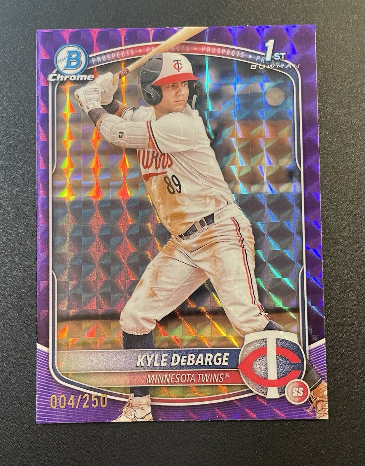 2025 Bowman Chrome KYLE DEBARGE Purple /250 1st Bowman Twins