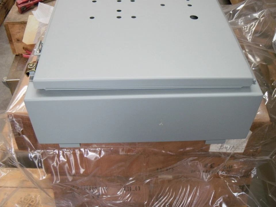 Hoffman A242006LP con agujeros carcasa especial de acero gris 24 x 20 x 6 nuevo en caja Foto 2 de 4