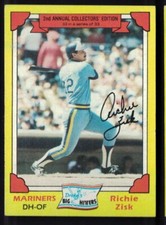 1982 Topps Drake's Big Hitters #33 Richie Zisk - Seattle Mariners