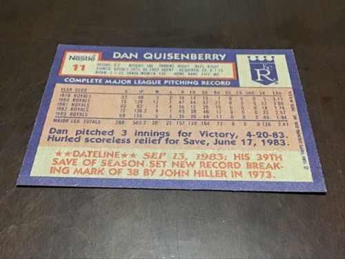 DAN QUISENBERRY Oddball Insert & Regular issue Baseball ROYALS YOU CHOOSE - Picture 25 of 133