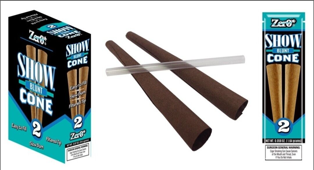 Show Blunt Cone Zero 15 foils/2pk Pouches (30 Filtered Tip cones) New. Available Now for 19.99
