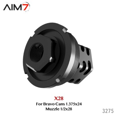 Aim7 X28 Muzzle Brake 1/2x28 For Tubes 1.375