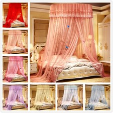 Round Lace Bed Netting Canopy Curtain Dome Insect Mosquito Net Princess Twin