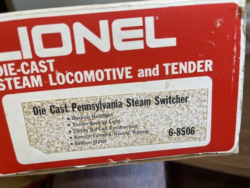 Lionel O 6-8506 Pennsylvania 0-4-0 Steam Switcher & Tender - Picture 7 of 7