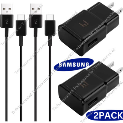 2PACK Adaptive Fast Charger Type C Charger C Cable for Samsung Galaxy S21/S21 