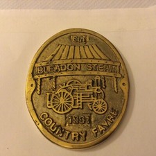 Brass Plaque 8th Bleadon Steam Country Fayre Brass Plaque 1983