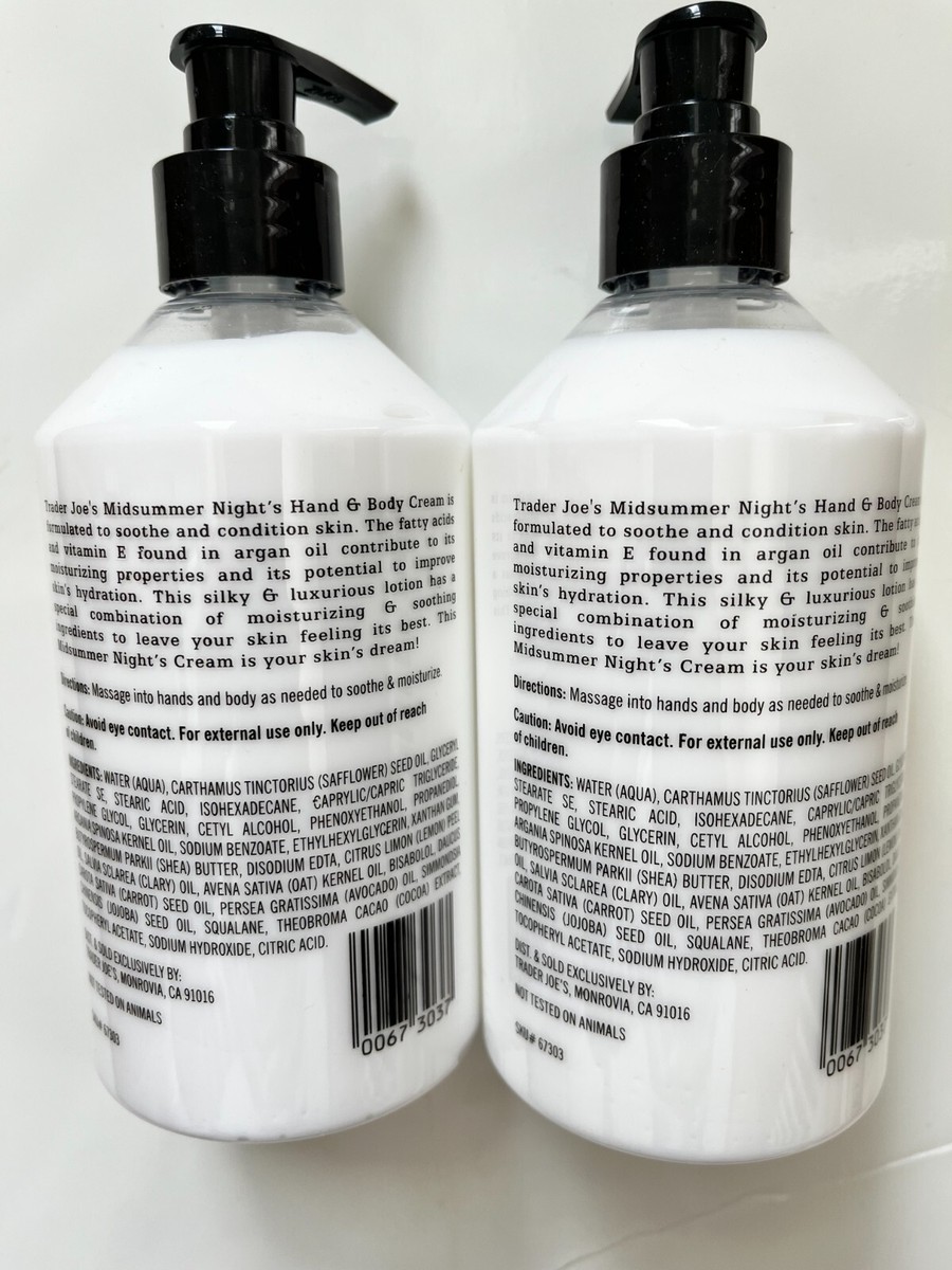 2 PACK Trader Joes A Midsummer Night's Cream Hand & Body Lotion