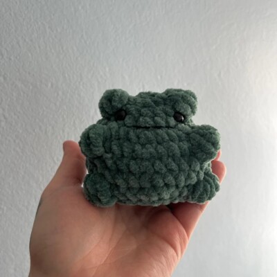 Toad, Stuffed Animals, Plush Crocheted Handmade Toy Frog